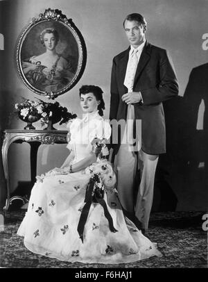 1945, Filmtitel: SARATOGA TRUNK, Regie: SAM WOOD, Studio: WARNER, im Bild: INGRID BERGMAN, GARY COOPER. (Bild Kredit: SNAP) Stockfoto