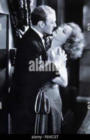 1928, Filmtitel: geheimnisvolle Dame, Regie: FRED NIBLO, Studio: MGM, abgebildet: GRETA GARBO, CONRAD NAGEL, FRED NIBLO. (Bild Kredit: SNAP) Stockfoto