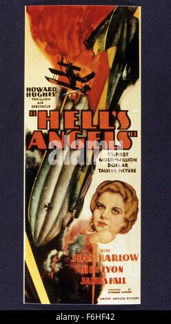 1930, film Title: HELLS ANGELS, Regisseur: HOWARD HUGHES, im Bild: JEAN HARLOW. (Bild Kredit: SNAP) Stockfoto