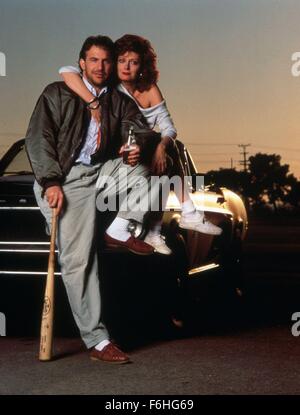 1988, Filmtitel: BULL DURHAM, Regie: RON SHELTON, Studio: ORION, im Bild: KEVIN COSTNER, SUSAN SARANDON. (Bild Kredit: SNAP) Stockfoto