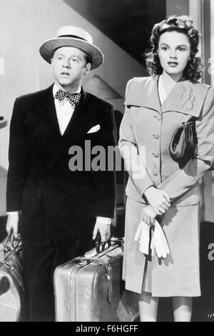 1941, Filmtitel: Leben beginnt für ANDY HARDY, Regie: GEORGE B SEITZ, Studio: MGM, abgebildet: JUDY GARLAND, MICKEY ROONEY. (Bild Kredit: SNAP) Stockfoto