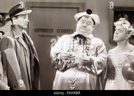 1943, Filmtitel: tanzen Meister, Regie: MALCOLM St. CLAIR, Studio: FOX, im Bild: OLIVER HARDY, LAUREL & HARDY, STAN LAUREL, ROBERT MITCHUM. (Bild Kredit: SNAP) Stockfoto