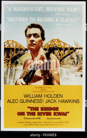 1957, Filmtitel: Brücke am RIVER KWAI, Regie: DAVID LEAN, Studio: COLUMBIA, im Bild: 1957, AWARDS - Akademie, bester Film, WILLIAM HOLDEN, DAVID LEAN. (Bild Kredit: SNAP) Stockfoto