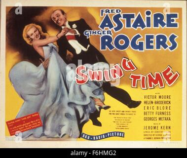 1936, Filmtitel: SWING TIME, Regie: GEORGE STEVENS, Studio: RKO, im Bild: FRED ASTAIRE, GINGER ROGERS. (Bild Kredit: SNAP) Stockfoto