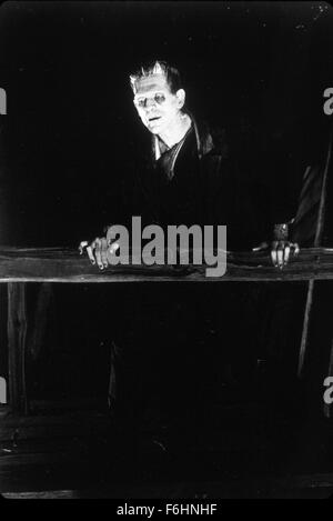 1931, Filmtitel: FRANKENSTEIN, Regie: JAMES WHALE, Studio: UNIV, abgebildet: FRANKENSTEIN, BORIS KARLOFF. (Bild Kredit: SNAP) Stockfoto