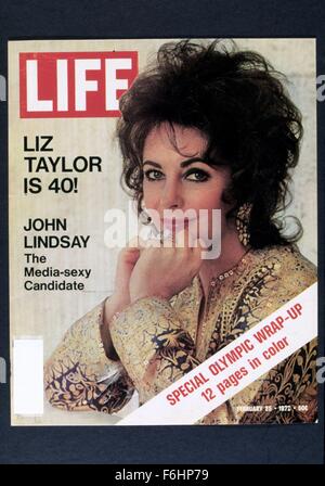 1972, Filmtitel: Leben, im Bild: ELIZABETH TAYLOR, LIZ TAYLOR, Magazin-COVER, LIFE-Magazin. (Bild Kredit: SNAP) Stockfoto