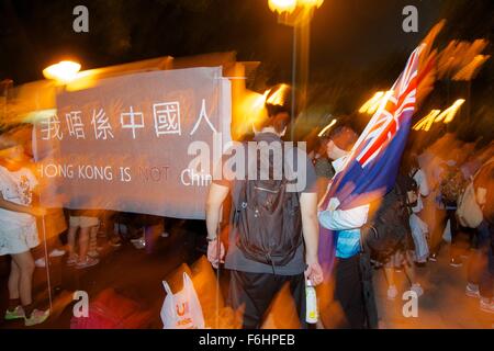 Mong Kok, Hong Kong. 17. November 2015, Hong Kong V China zur WM