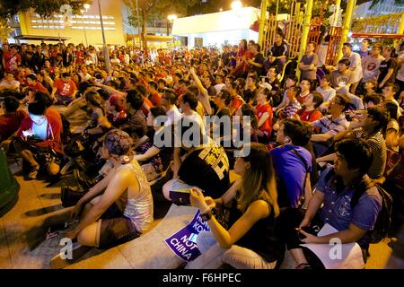 Mong Kok, Hong Kong. 17. November 2015, Hong Kong V China zur WM