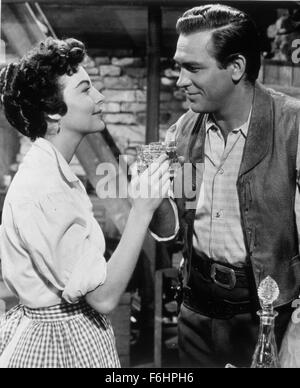 1953, Filmtitel: RIDE, VAQUERO!, Regie: JOHN FARROW, Studio: MGM, Bild: JOHN FARROW, AVA GARDNER, HOWARD KEEL. (Bild Kredit: SNAP) Stockfoto