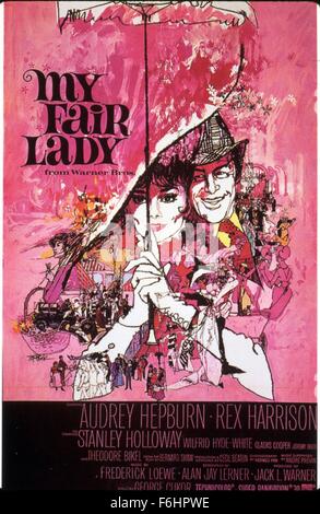 1964, Filmtitel: MY FAIR LADY, Regie: GEORGE CUKOR, Studio: WARNER, abgebildet: 1964, AWARDS - Akademie, das beste Bild, OSCAR RETRO, REX HARRISON, AUDREY HEPBURN, OSCAR Poster, Plakat Kunst, OSCAR - Film. (Bild Kredit: SNAP) Stockfoto