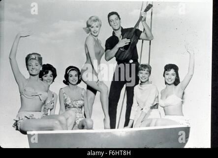 1962, Filmtitel: Mädchen! MÄDCHEN! Mädchen!, Regie: NORMAN TAUROG, Studio: PARAMOUNT, abgebildet: LAUREL GOODWIN, ELVIS PRESLEY, STELLA STEVENS. (Bild Kredit: SNAP) Stockfoto