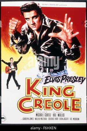 1958, Filmtitel: KING CREOLE, Regie: MICHAEL CURTIZ, Studio: PARAMOUNT, im Bild: MICHAEL CURTIZ, ELVIS PRESLEY. (Bild Kredit: SNAP) Stockfoto