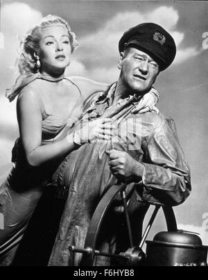 1955, Filmtitel: SEA CHASE, Regie: JOHN FARROW, Studio: WARNER, Bild: JOHN FARROW, LANA TURNER. (Bild Kredit: SNAP) Stockfoto