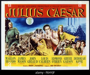 1953, Filmtitel: JULIUS CAESAR, Regie: JOSEPH L MANKIEWICZ, Studio: MGM, abgebildet: MARLON BRANDO, LOUIS CALHERN, GREER GARSON. (Bild Kredit: SNAP) Stockfoto