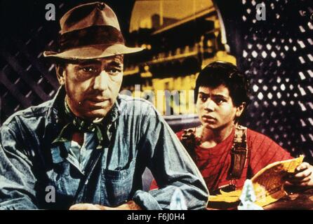 1948, Filmtitel: Schatz der SIERRA MADRE, Regie: JOHN HUSTON, Studio: WARNER, im Bild: ROBERT BLAKE, HUMPHREY BOGART. (Bild Kredit: SNAP) Stockfoto