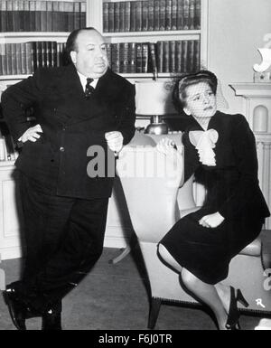 1941, Filmtitel: Verdacht, Regie: ALFRED HITCHCOCK, Studio: RKO, im Bild: hinter den Kulissen, JOAN FONTAINE. (Bild Kredit: SNAP) Stockfoto