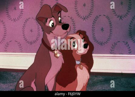 Filmtitel 1955: Susi und STROLCH, Regisseur: HAMILTON LUSKE, Studio: DISNEY. (Bild Kredit: SNAP) Stockfoto