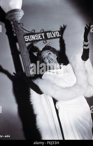 1950, Filmtitel: SUNSET BOULEVARD, Regie: BILLY WILDER, Studio: PARAMOUNT, abgebildet: GLORIA SWANSON. (Bild Kredit: SNAP) Stockfoto