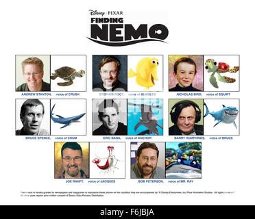 18. Mai 2003; Hollywood, Kalifornien, USA; Stimmen aus der animierten Familienabenteuer "Finding Nemo" unter der Regie von Andrew Stanton und Lee Unkrich. Stockfoto