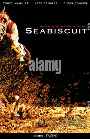 22. Juli 2003; Hollywood, Kalifornien, USA; Wichtige Kunst für das Drama "Seabiscuit" unter der Regie von Gary Ross. Stockfoto