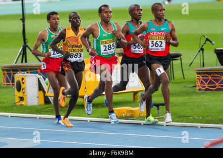 Yingrem Demelash ETH, Philemon Kipchilis, Geofrey Kirui, Kenia, 10000m, Junior Leichtathletik-Weltmeisterschaften, 2012, Barcelona-Spanien Stockfoto