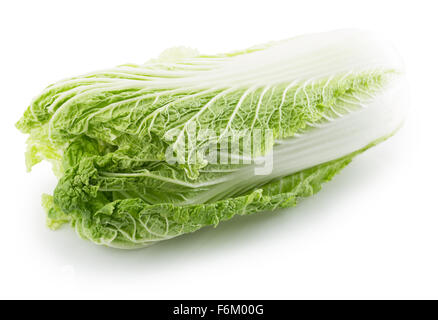 Chinakohl auf dem weißen Hintergrund isoliert. Stockfoto