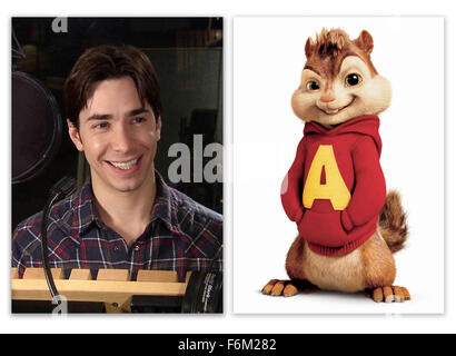 Datum der Freigabe: 13. Dezember 2007. FILMTITEL: Alvin und die Chipmunks. STUDIO: 20th Century Fox. PLOT: In eine Baumschule finden drei musikalisch geneigte Streifenhörnchen Alvin, Simon und Theodore, ihren Baum abgeholzt und nach Los Angeles geschickt. Einmal dort, treffen sie frustrierten Songwriter David Seville, und trotz ein Armenhaus wrecking Ersteindruck, überzeugen sie ihn durch ihr Gesangstalent. Sehen die Chance auf Erfolg, schließen Menschen und Streifenhörnchen einen Pakt für sie, seine Lieder zu singen. Während dieser Ehrgeiz einen frustrierenden Kampf mit dem schwierigen Trio beweist, schließlich der Traum wahr geworden. Ho Stockfoto