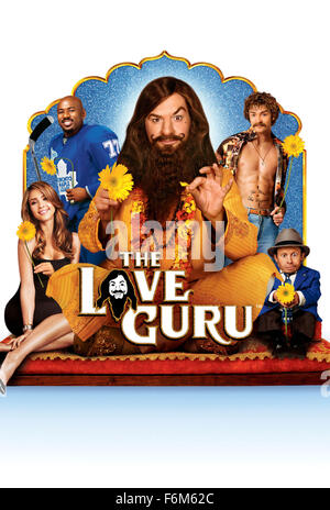 Datum der Freigabe: 20. Juni 2008. FILMTITEL: Der Love Guru. STUDIO: Paramount Pictures. PLOT: Pitka Amerikanerin angehoben außerhalb seines Landes von Gurus, kehrt zurück in die Staaten um in das Geschäft der Selbsthilfe zu brechen. Seine erste Herausforderung: zu begleichen, die romantischen sorgen und anschließende professionelle Skid der Sterne Hockey-Spieler dessen Frau ihn für einen konkurrierenden Athleten verließ. Bild: Filmplakat. Stockfoto