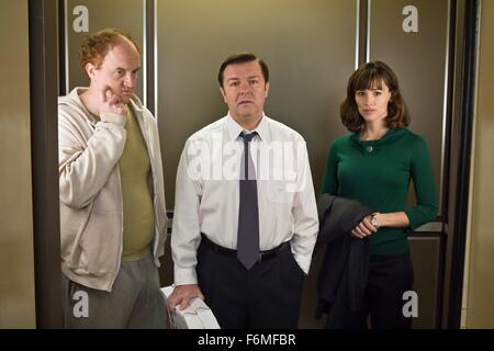 Datum der Freigabe: 2. Oktober 2009. FILMTITEL: The Invention of Lying. STUDIO: Radarbilder. PLOT: Eine Komödie in einer Welt, wo niemand jemals gelogen hat, bis ein Schriftsteller die Gelegenheit zur persönlichen Bereicherung ergreift. Im Bild: LOUIS C.K wie Greg mit RICKY GERVAIS als Mark Bellison und JENNIFER GARNER als Anna McDoogles. Stockfoto