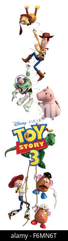 Datum der Freigabe: 18. Juni 2010 Film Titel: Toy Story 3 STUDIO: Disney Pixar Regisseur: Lee Unkrich PLOT: Woody, Buzz und der Rest ihrer Spielzeugkiste Freunde werden in einer Kindertagesstätte geworfen, nachdem ihre Besitzer, Andy, für College Bild fährt: Plakat (Credit Bild: C Disney Pixar/Entertainment Pictures) Stockfoto