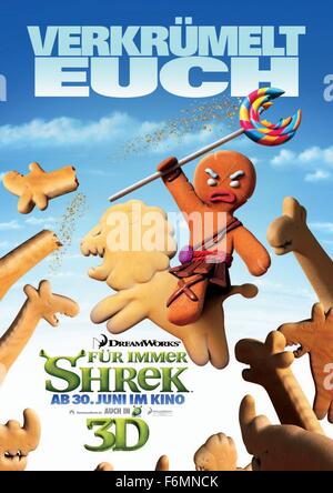 Datum der Freigabe: 21. Mai 2010. FILMTITEL: Für immer Shrek. STUDIO: DreamWorks. PLOT: Die weiteren Abenteuer von den riesigen grüne Oger, Shrek, Leben in dem Land weit weit weg. Bild: Filmplakat. Stockfoto