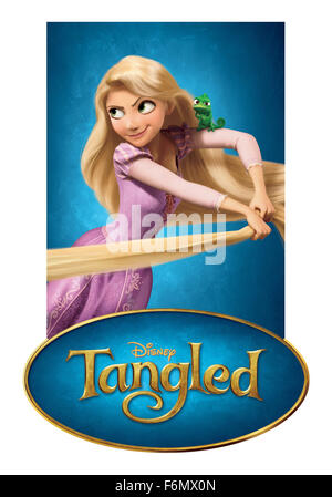 Datum der Freigabe: 24. November 2010. FILMTITEL: verheddert. STUDIO: Walt Disney. PLOT: Der langhaarige Prinzessin Rapunzel hat ihr ganzes Leben in einem Turm verbrachte, aber wenn sie mit einem Banditen verliebt, der vorbeikam müssen sie wagen sich in der Außenwelt zum ersten Mal, ihn zu finden. IM BILD:. Stockfoto