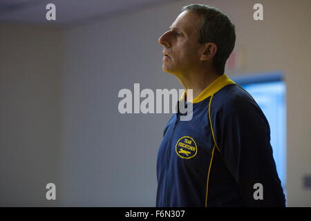 Erscheinungsdatum: 14. November 2014 Titel: Foxcatcher STUDIO: Sony Bilder Classics DIRECTOR: Bennett Miller PLOT: die Geschichte der Olympischen Wrestling Champion Mark Schultz und wie paranoid schizophren John DuPont tötete seinen Bruder, Olympic Champion Dave Schultz abgebildet: STEVE CARELL als John du Pont (Credit: C Sony Bilder Classics/Entertainment Pictures) Stockfoto