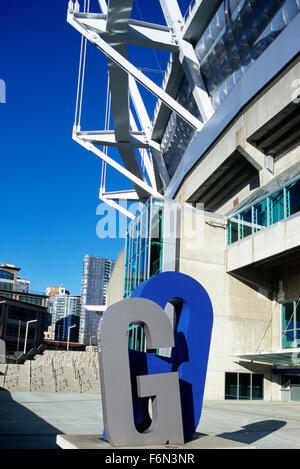 Das BC Place Stadium, Vancouver, BC, Britisch-Kolumbien, Kanada - Gate G Ortseingangsschild Stockfoto