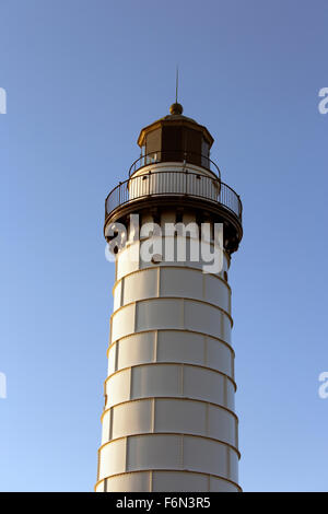 USA, Wisconsin, Door County, Cana-Insel-Leuchtturm im Morgengrauen Stockfoto