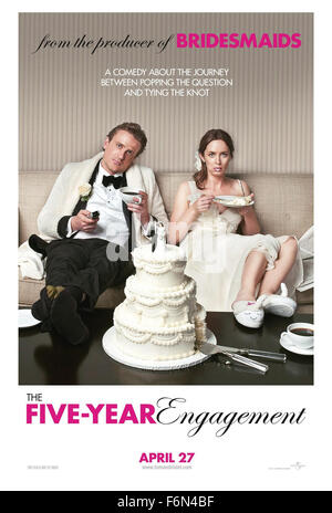 24. Januar 2014 - Hollywood, USA - die fünf-Jahres-ENGAGEMENT (POSTER)(2012)... JASON SEGEL... EMILY BLUNT... NICHOLAS STOLLER (DIR)...  (Bild Kredit: C Credit Bild: C Gesicht zu Gesicht/Unterhaltung Bilder) Stockfoto