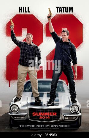 Datum der Freigabe: 13. Juni 2014 Titel: 22 Jump Street STUDIO: Columbia Bilder Regie: Phil Lord, Christopher Miller PLOT: nach, die ihren Weg bis zum Abitur (zweimal), große Veränderungen sind im Store für Offiziere Schmidt und Jenko wenn sie tiefer gehen undercover in einem örtlichen College. Im Bild: CHANNING TATUM als Jenko und JONAH HILL als Schmidt (Credit: C Columbia Pictures/Entertainment Pictures) Stockfoto