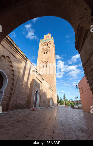 Koutoubia Moschee in Marrakesch, Marokko Stockfoto