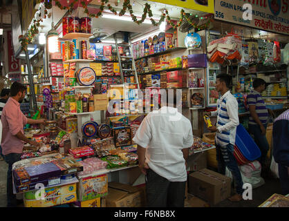 Das Bild der Chocolaterie aufgenommen in Crawford Market, Mumbai, Indien Stockfoto