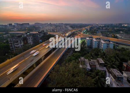 Santacruz Chembur Link Straßenüberführung, Mumbai, Maharashtra, Indien, Asien Stockfoto