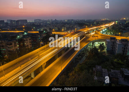 Hma 191873 - Santacruz chembur Link Road flyover Mumbai Maharashtra Indien Asien Stockfoto