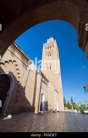 Koutoubia Moschee in Marrakesch, Marokko Stockfoto