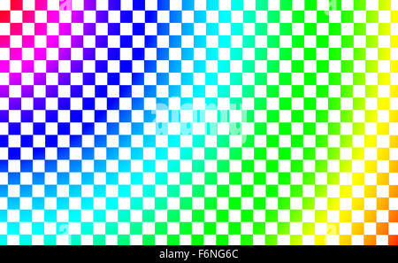 Abstrakte Quadrat farbige Pixel mit Regenbogenfarben Stockfoto