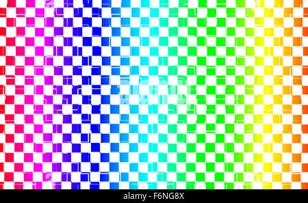 Abstrakte Quadrat farbige Pixel mit Regenbogenfarben Stockfoto