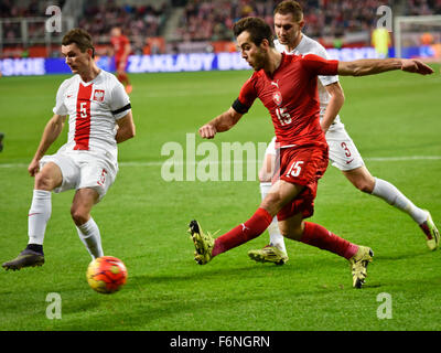 Wroclaw, Polen. 17. November 2015. Internationaler Fußball Freundschaftsspiel: Polen vs. Tschechische Republik. In Aktion Martin Pospisil Credit: Piotr Dziurman/Alamy Live News Stockfoto