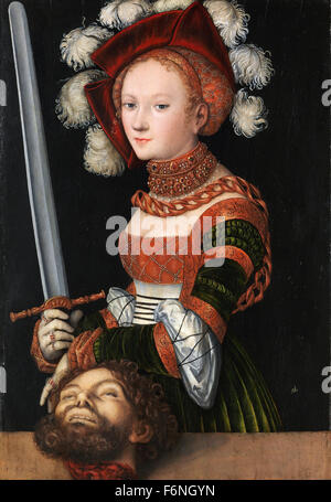 Lucas Cranach der ältere - Judith mit dem Kopf des Holofernes Stockfoto