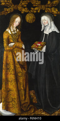 Lucas Cranach der ältere - der Heiligen Christina und Ottilia Stockfoto