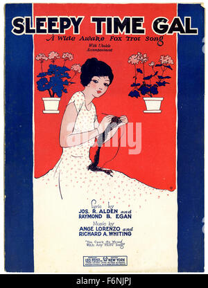 'Sleepy Time Gal' 1925 Klaviernoten zu decken, Text von Joseph R Alden und Raymond B Egan, Musik von Ange Lorenzo und Richard A Stockfoto