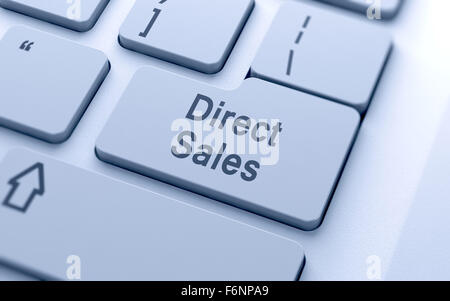 Direkter Vertrieb Wort Taste auf Computer-Tastatur mit soft focus Stockfoto