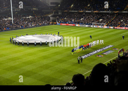 Tottenham Hotspur V RSC Anderlecht in der Gruppenphase der Europa League an der White Hart Lane, London, UK, 5. November 2015 Stockfoto